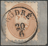 Austria 1864 Sc 26 Mi 34 Yt 31 Used Godre (Hungary) Cancel On Piece - Used Stamps