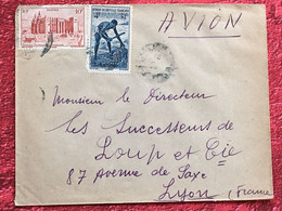 A.O.F-Soudan Français-☛(ex-Colonie Protectorat)Timbres Aff. Composé Lettre Document-☛-avion-Tarif Poste Aérienne - Brieven En Documenten
