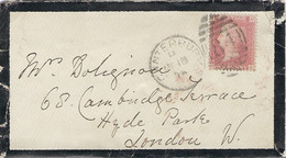 VICTORIA ONE PENNY ROUGE N°26 - Canterbury 18 Mars 1874 Pour Londres - Covers & Documents