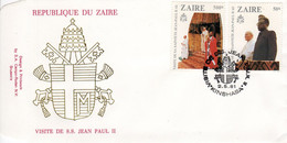 ZAIRE - KINSHASA - 1981 - POPE JOHN PAUL II  -  STAMP ENVELOPE COVER - SOUVENIR A78 - Papes