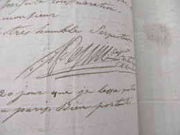 LAs Autographe Signée Capitaine Pépin Affaires Personnelles Et Militaires An XIIIème - Otros & Sin Clasificación