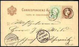 Cover Tirol Und Vorarlberg 1875/83, Ein Brief Und Drei Ganzsachenkarten, Je 2 Mit Stempel Aus Tirol Und Vorarlberg, Stem - Collections