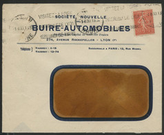 BUIRE AUTOMOBILE N° 199 Perforé B.A De Lyon En 1930. Voir Description - Cartas & Documentos