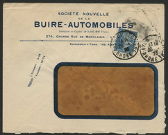 BUIRE AUTOMOBILE N° 140 Perforé B.A De Lyon En 1923. Voir Description - Storia Postale