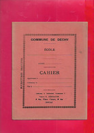 Ancien Cahier Carreaux Avec Table  COMMUNE DE DECHY - Imprim Héroguer Douai Fournitures Gratuites Vierge Couverture Rose - Papeterie