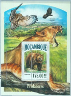 M1453 - MOZAMBIQUE, ERROR, 2013 MISSPERF SHEET: Animals Predators, Bears, Birds - Other & Unclassified