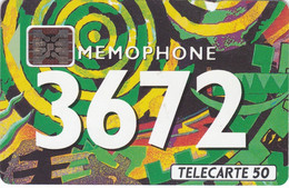 F295A-36.72 Blanc MEMOPHONE SPIRALE N° Rouge-50u-SC5-10/92 - 1992