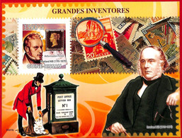 A0737- Guinea-Bissau ERROR IMPERF 2009  People Rowland Hill Stamps Марки - Rowland Hill