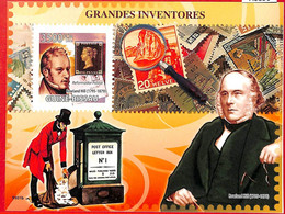 A0850- Guinea-Bissau ERROR IMPERF 2009  People Rowland Hill Stamps Марки - Rowland Hill