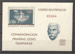 Paraguay 1963, Olympic Games, De Coubertin, BF - Paraguay
