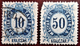 Timbre  De Hongrie 1874 Telegraph Stamps Y&T N°  10 Et 14 - Télégraphes