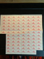 CHINA  - 1953 - Large Blocks (89 Stamps Each) Of Michel 200 And 201 – Mint Never Hinged Without Gum - Very Fine - Unused Stamps
