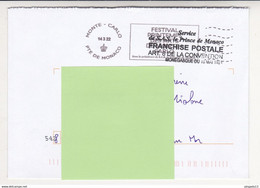 Au Plus Rapide Monaco Oblitération Franchise Service De SAS Le Prince De Monaco - Briefe U. Dokumente