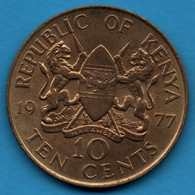 KENYA 10 CENTS 1977 KM# 11 Jomo Kenyatta - Kenya