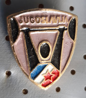 Yugoslavia Weightlifting Federation Vintage Pin Badge - Gewichtheben