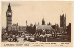 ROYAUME UNI LONDON LONDRES : PARLIAMENT SQUARE FROM NEW PUBLIC OFFICES  - CARTE PHOTO - STOCKWELL - CIRCULEE VERS ARRAS - Houses Of Parliament
