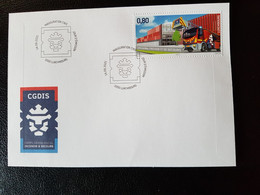 Luxembourg 2021 Opening CNIS Fire And Rescue Corps Engine CGDIS Truck 1v FDC PJ - Unused Stamps