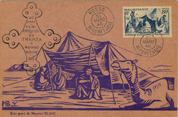 1946 MAURITANIE , FOIRE EXPOSITION DU TRARZA A ROSSO , MAT. DE ROSSO , FRANQUEO 80 CTS. - Lettres & Documents