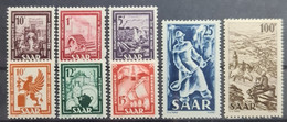 SAARLAND 1949 - MLH - Mi 272, 274, 276, 279, 280, 281, 284, 288 - Unused Stamps
