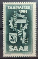 SAARLAND 1951 - MNH - Mi 306 - Neufs