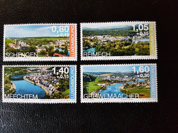 Luxembourg 2021 Moselle Region Landscapes River Tour Charity Cargo Boats Charite Sport 4v Mnh - Ongebruikt