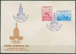 Angola 1980 Olympische Sommerspiele Moskau 633/34 FDC (X60946) - Angola