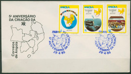 Angola 1985 Entwicklung Des Südl. Afrika Erdöl Flaggen 720/22 FDC (X60983) - Angola
