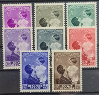 BELGIUM 1937 - MNH - Sc# B189-B196 - Complete Set! - Neufs