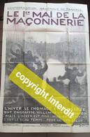 MAI 1968 - AFFICHE ORIGINALE Le 1er MAI De La Maçonnerie - Format 74,5x110cm - RARE - Défaut Coupures Bords Voir Scan - Historical Documents