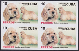 2006.736 CUBA 2006 10c MNH IMPERFORATED PROOF PERROS DOG COCKER SPANIEL - Sin Dentar, Pruebas De Impresión Y Variedades