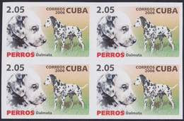 2006.737 CUBA 2006 2.05$ MNH IMPERFORATED PROOF PERROS DOG DALMATA. - Ongetande, Proeven & Plaatfouten