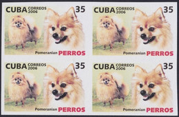 2006.738 CUBA 2006 35c MNH IMPERFORATED PROOF PERROS DOG POMERANIAN. - Geschnittene, Druckproben Und Abarten