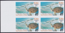 2007.701 CUBA 2007 85c MNH IMPERFORATED PROOF VIRGEN KEY FAUNA TURTLE TORTUGAS. - Ongetande, Proeven & Plaatfouten