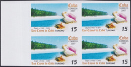 2007.703 CUBA 2007 15c MNH IMPERFORATED PROOF VIRGEN KEY FAUNA SHELL COBO. - Imperforates, Proofs & Errors