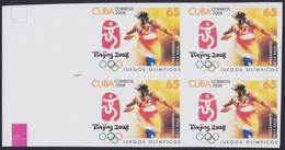 2008.416 CUBA 2008 65c MNH IMPERFORATED PROOF CHINA OLYMPIC GAMES ATHLETISM. - Non Dentelés, épreuves & Variétés