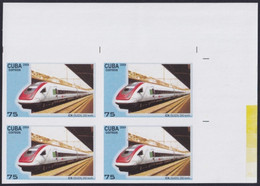 2009.441 CUBA 2009 75c MNH IMPERFORATED PROOF FAST RAILROAD SWITZERLAND ICN. - Geschnittene, Druckproben Und Abarten