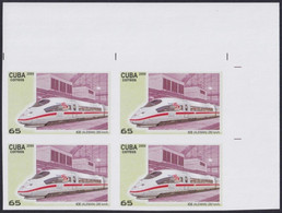 2009.445 CUBA 2009 65c MNH IMPERFORATED PROOF FAST RAILROAD GERMANY ICE. - Geschnittene, Druckproben Und Abarten