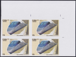 2009.446 CUBA 2009 15c MNH IMPERFORATED PROOF FAST RAILROAD ACELA EXPRESS USA. - Non Dentelés, épreuves & Variétés