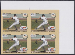 2009.452 CUBA 2009 45c MNH IMPERFORATED PROOF BASEBALL CLASSIC GAMES. - Non Dentelés, épreuves & Variétés