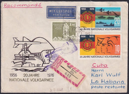 1976-H-2 GERMANY DDR 1976 COVER TO CUBA RETURN FORWARDED POSTMARK. - Cartas & Documentos