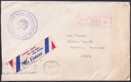 FM-233 CUBA 1964 PITNEY BOWES COVER MINISTERIO SALUD PUBLICA PERMISO 29 VIVA EL CONGRESO PANAMERICANO. - Brieven En Documenten