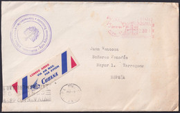 FM-233 CUBA 1964 PITNEY BOWES COVER MINISTERIO SALUD PUBLICA PERMISO 29 VIVA EL CONGRESO PANAMERICANO. - Covers & Documents