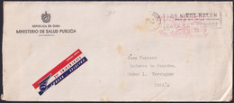 FM-232 CUBA LG2154 1959 PITNEY BOWES COVER MINISTERIO SALUD PUBLICA. PERMISO 29. LOS NIÑOS NACEN PARA SER FELICES. - Cartas & Documentos