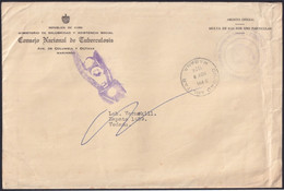 1956-H-85 CUBA 1959 LG-2159 OFFICIAL COVER POSTMARK FORWARDED CIUDAD MILITAR. - Brieven En Documenten