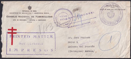 1959-H-40 CUBA 1959 LG-2160 REGISTERED COVER CIUDAD MILITAR FORWARDED COVER TO SPAIN. - Lettres & Documents
