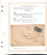 SEINE ET MARNE - Lettre Adressée A Montpellier - Convoyeur Station- MELUN- P.LY (73) - Voir  Descriptif - - 1849-1876: Période Classique