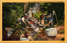 North Carolina A Typical Moonshine Still In The Heart Of The Mountains Curteich - Asheville