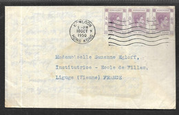 Hong Kong Lettre Du 10 10  1950 Pour Liguge - Storia Postale