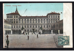 (RECTO / VERSO) TORINO EN 1905 - PALAZZO REALE - BEAU TIMBRE ET CACHET - CPA COULEUR - Palazzo Reale