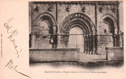 Maillé - Façade Romane (XIIe Siècle) De L'Église Paroissiale - Maillezais